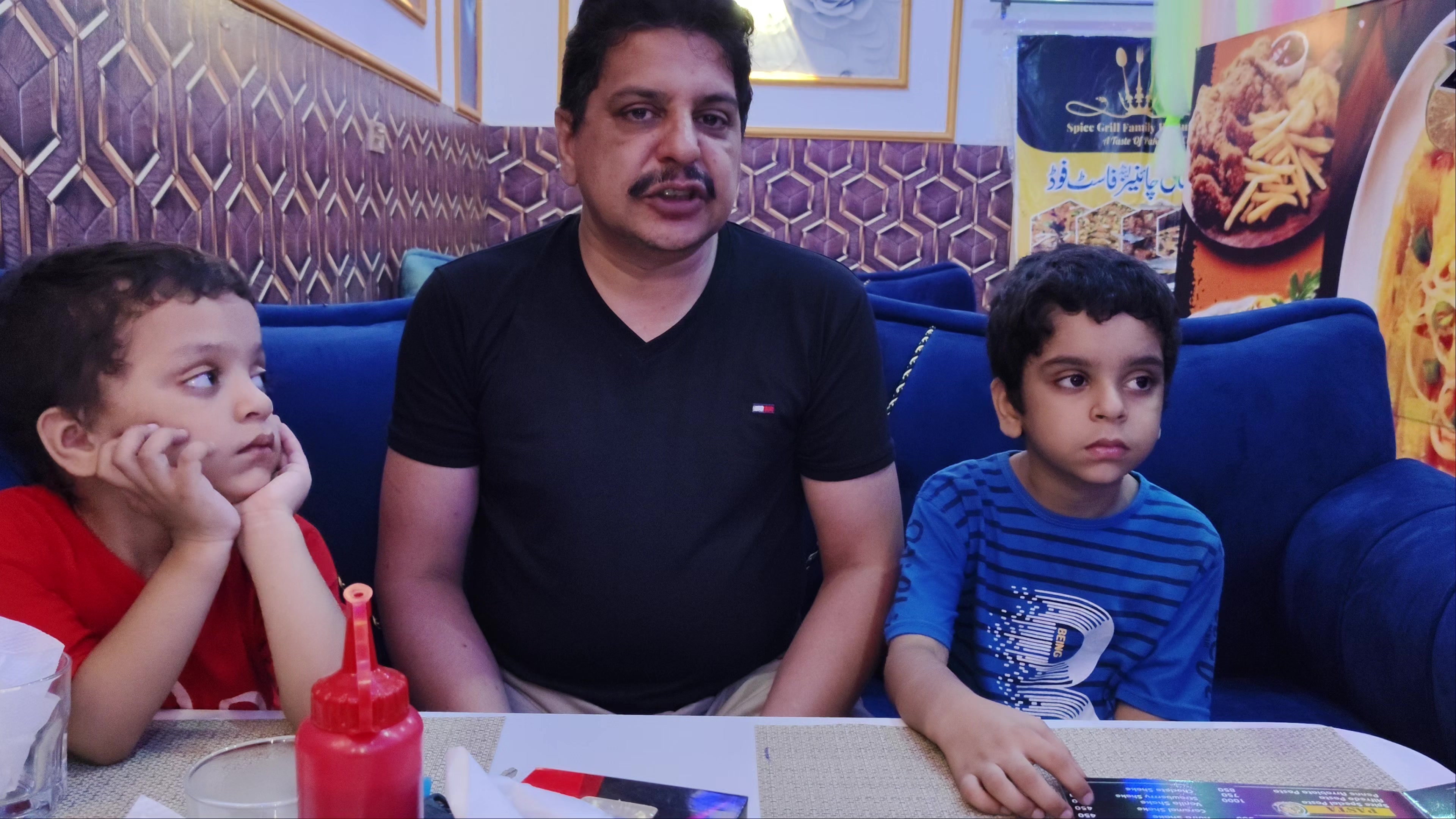 A family moment captured from video