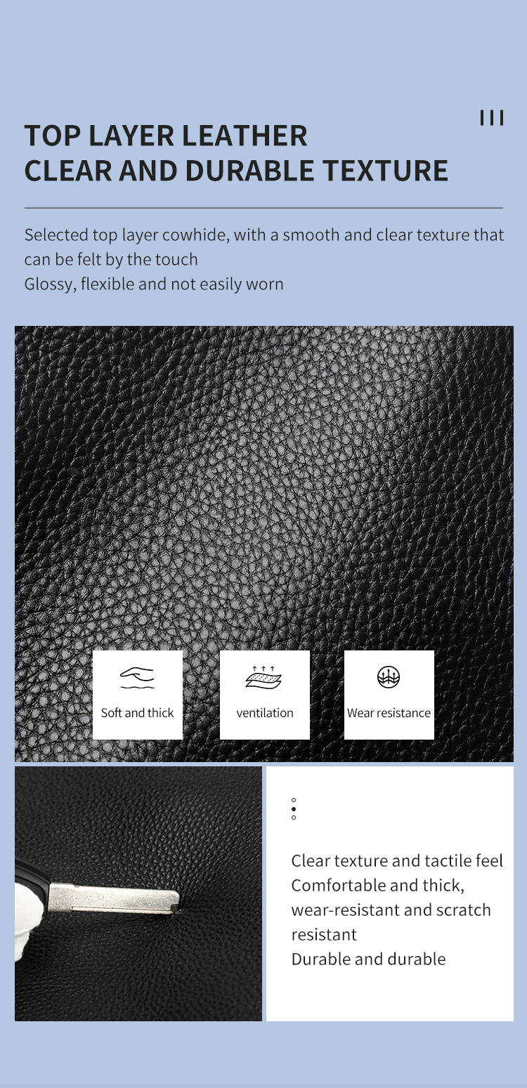 Close view of black leather texture