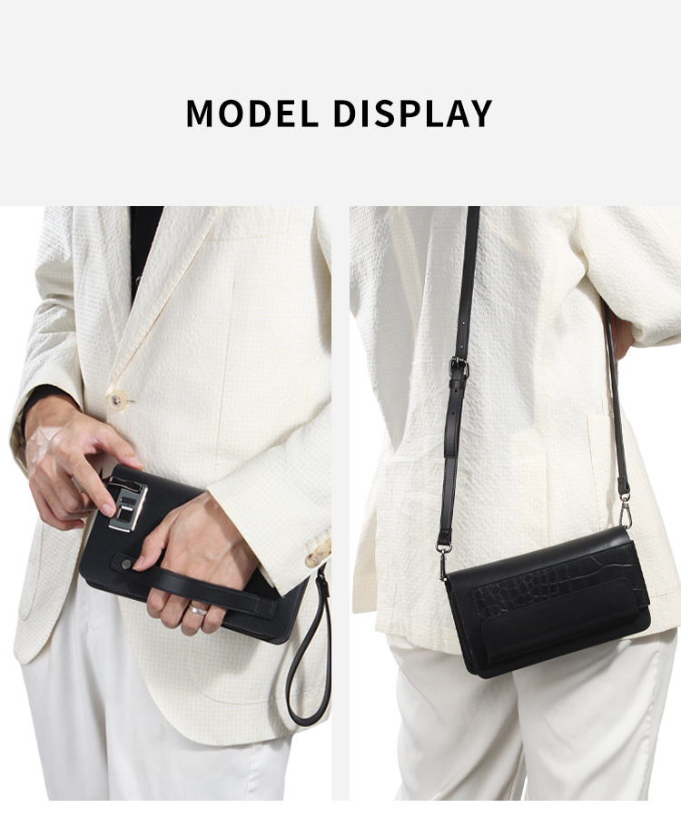 Models carrying the V2603 fingerprint clutch bag